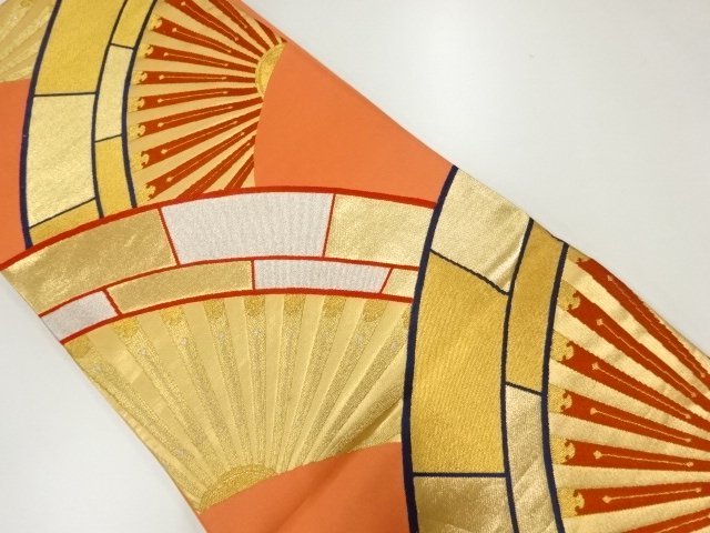 JAPANESE FUKURO OBI / WOVEN WHEEL ON WAVES